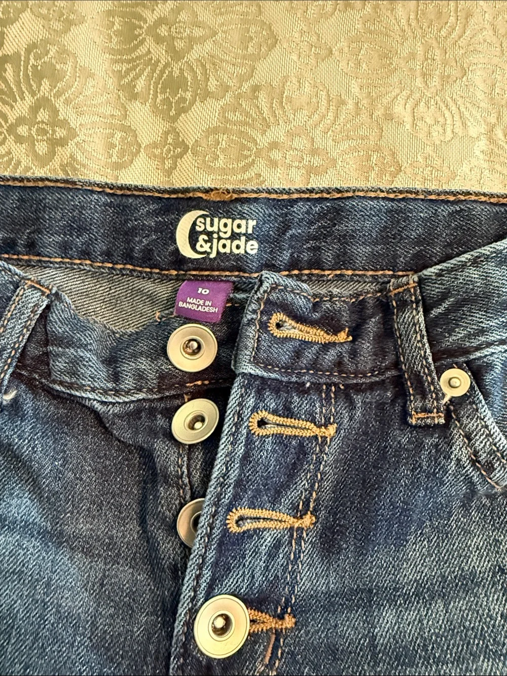 Kids Distressed Dark Blue Denim Jeans